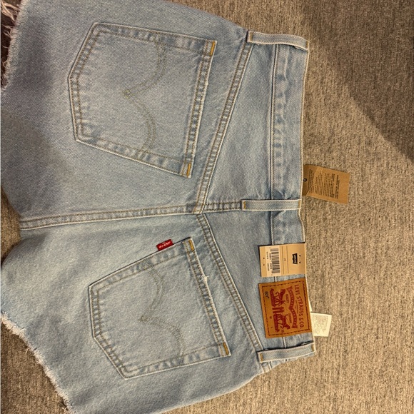 Levi's Sky Blue Denim Cutoff Shorts - Picture 1 of 3